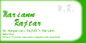 mariann rajtar business card